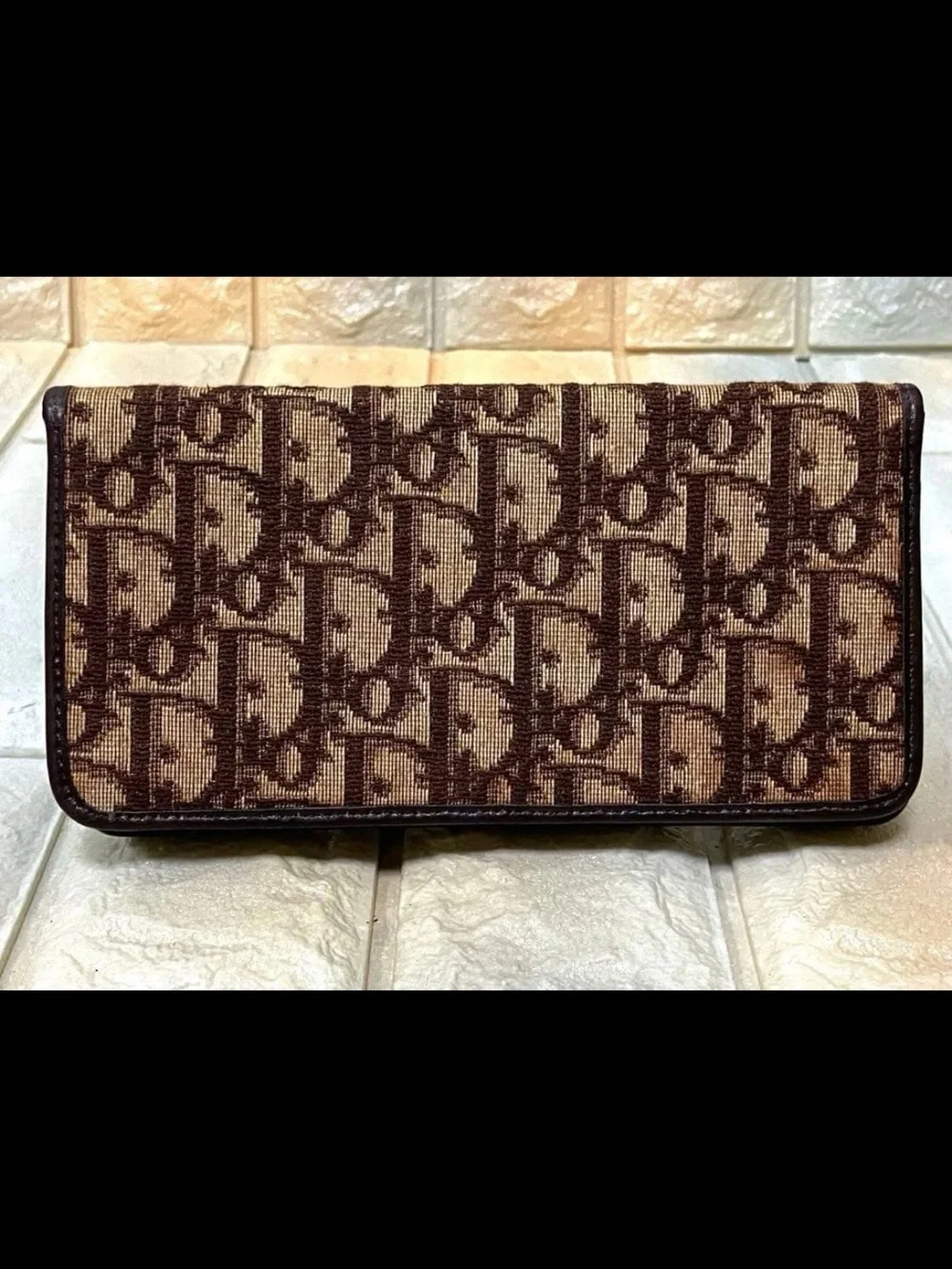 Dior Brown Signature Jacquard Wallet